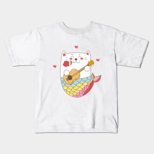 Cute Lovely Cat Kids T-Shirt